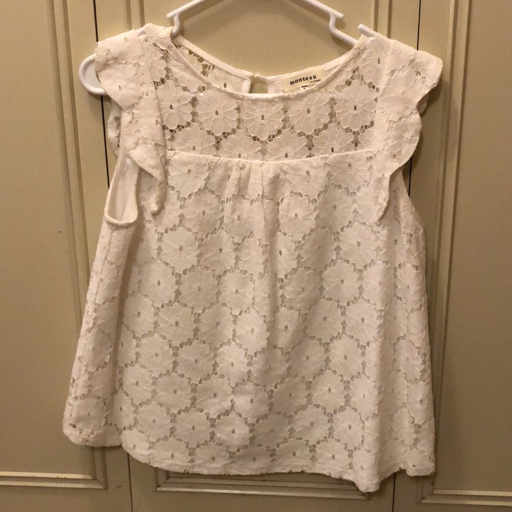 White floral blouse